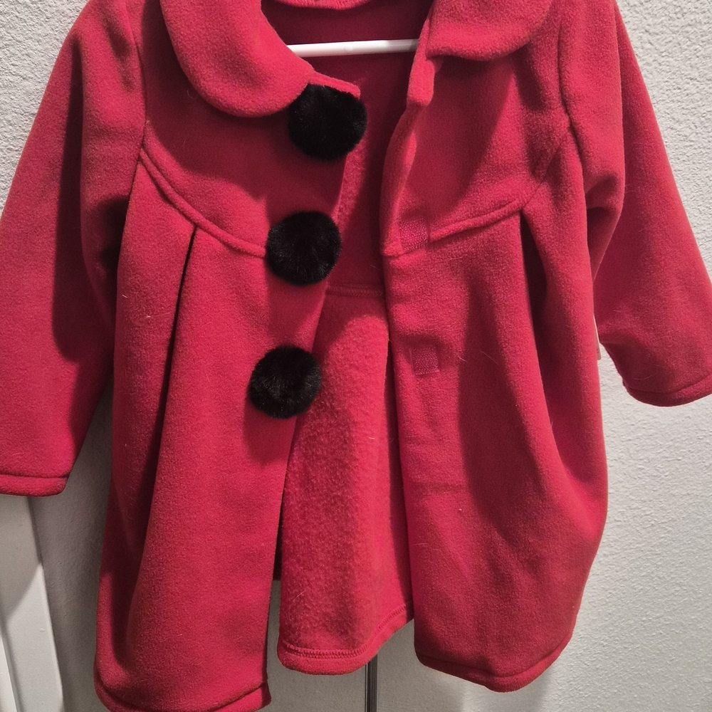Starting Out Red Kids Cape with Black Buttons